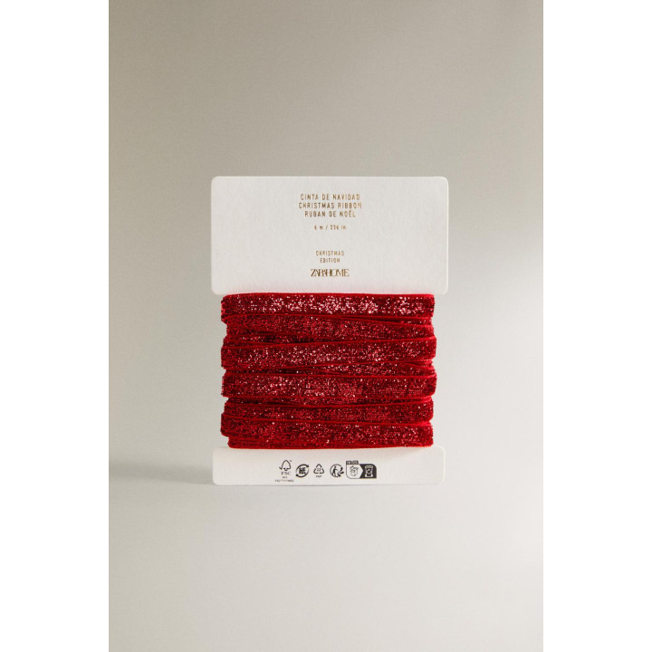 Металлическая лента для упаковки подарков на рождество