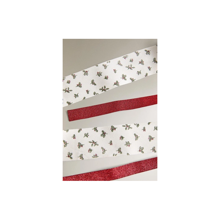 PACK OF CHRISTMAS LEAF RIBBONS (PACK OF 2)