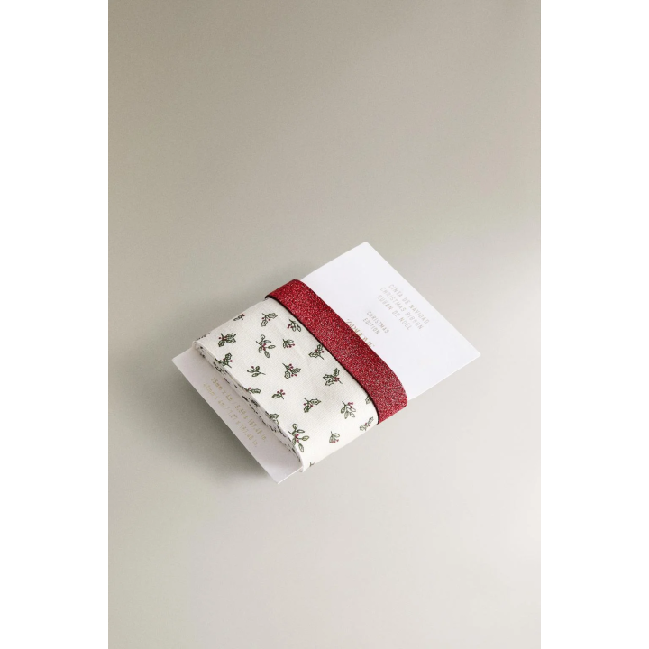 PACK OF CHRISTMAS LEAF RIBBONS (PACK OF 2)