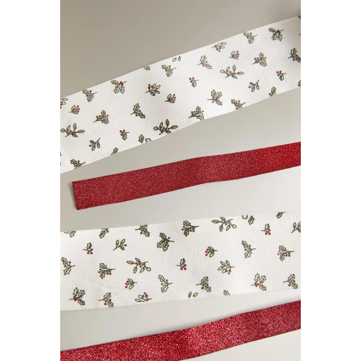 PACK OF CHRISTMAS LEAF RIBBONS (PACK OF 2)