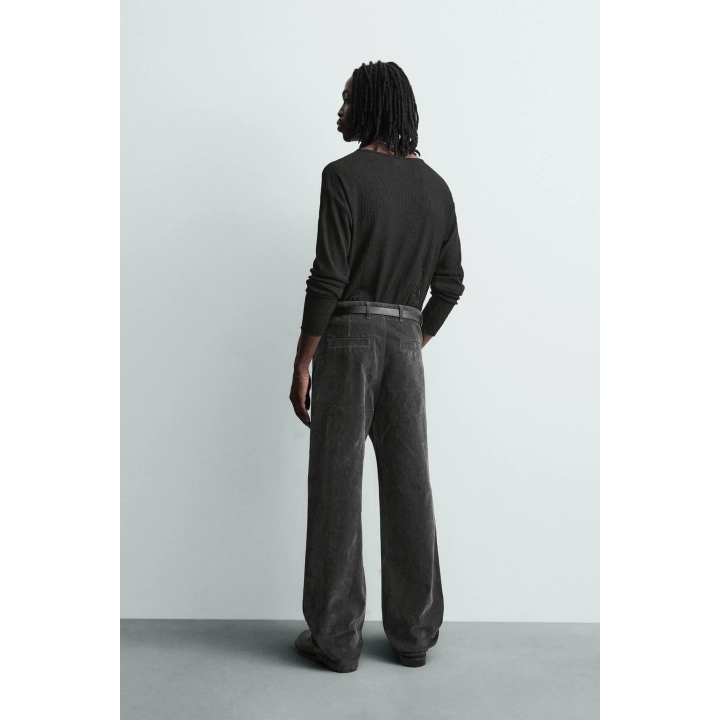 БРЮКИ RELAXED FIT С ФЛОКИРОВАНИЕМ