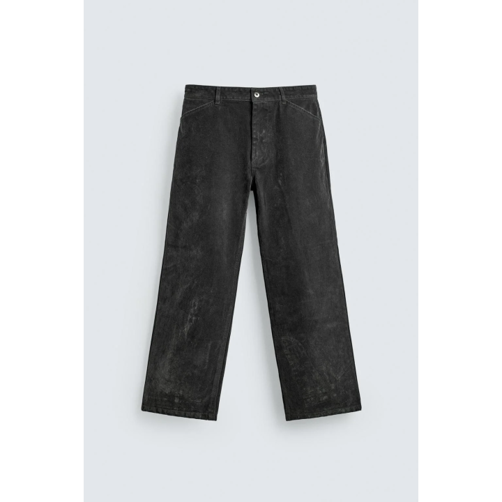 БРЮКИ RELAXED FIT С ФЛОКИРОВАНИЕМ