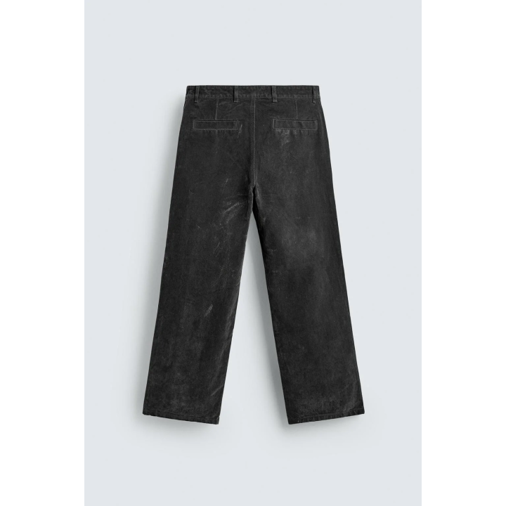 БРЮКИ RELAXED FIT С ФЛОКИРОВАНИЕМ