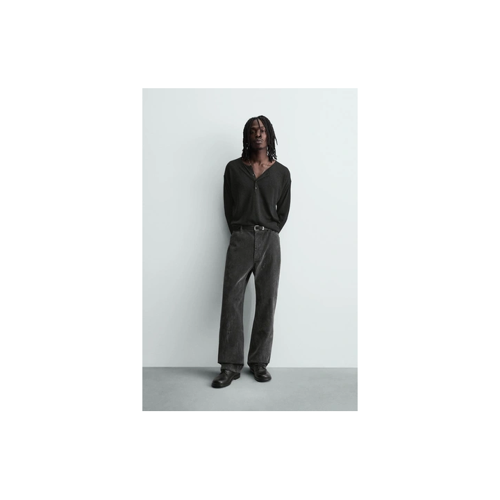 БРЮКИ RELAXED FIT С ФЛОКИРОВАНИЕМ