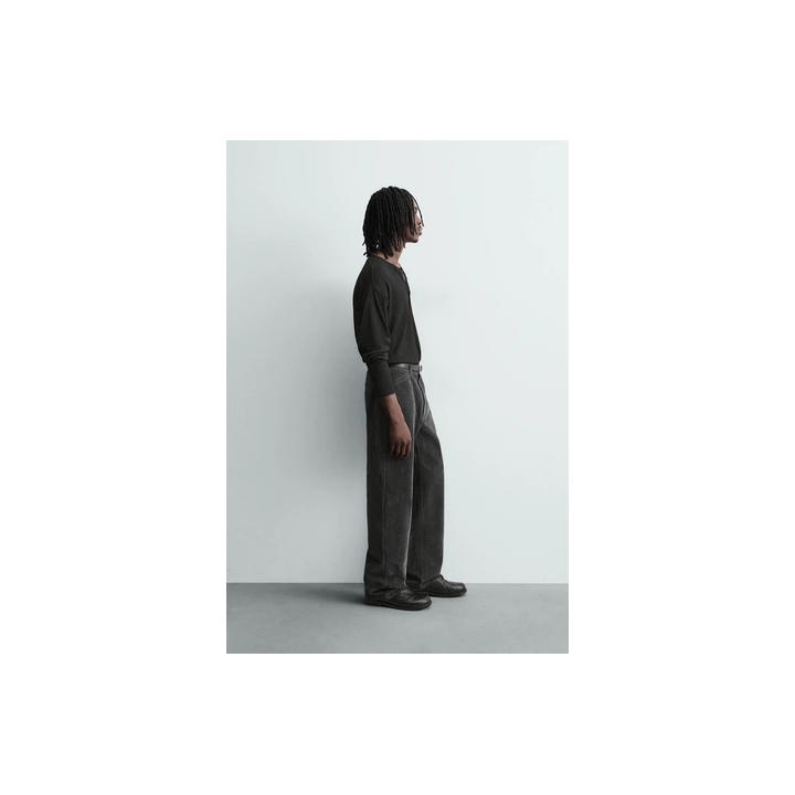 БРЮКИ RELAXED FIT С ФЛОКИРОВАНИЕМ