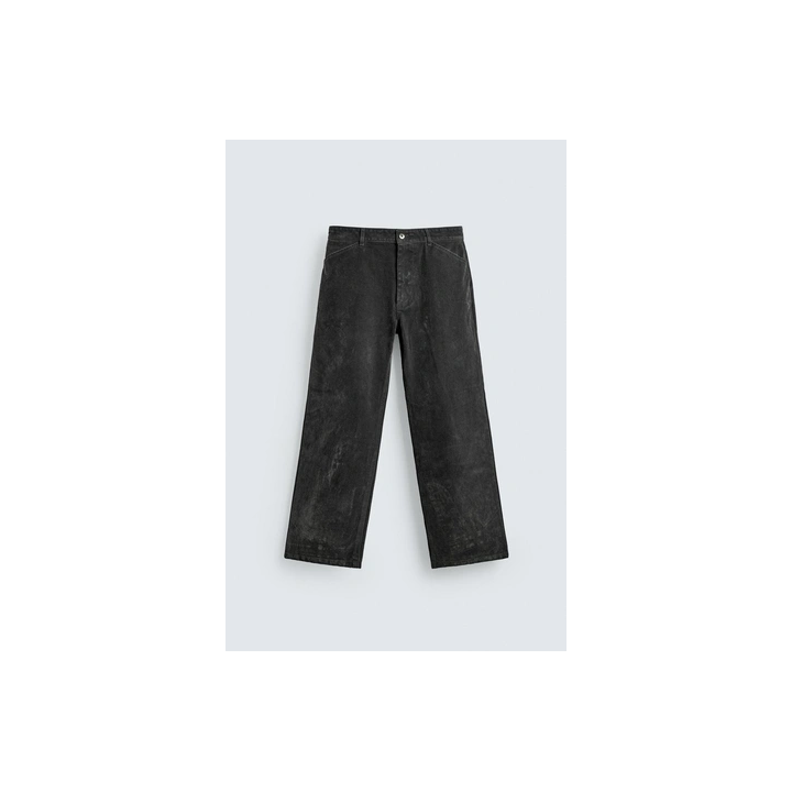 БРЮКИ RELAXED FIT С ФЛОКИРОВАНИЕМ