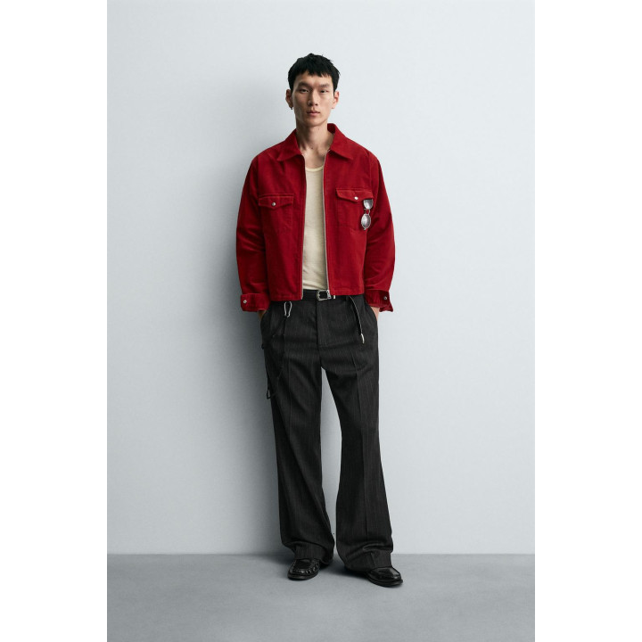 КУРТКА-РУБАШКА BOXY FIT ИЗ ВЕЛЬВЕТА