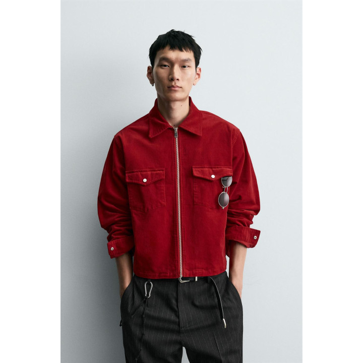 КУРТКА-РУБАШКА BOXY FIT ИЗ ВЕЛЬВЕТА