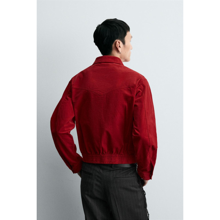 КУРТКА-РУБАШКА BOXY FIT ИЗ ВЕЛЬВЕТА