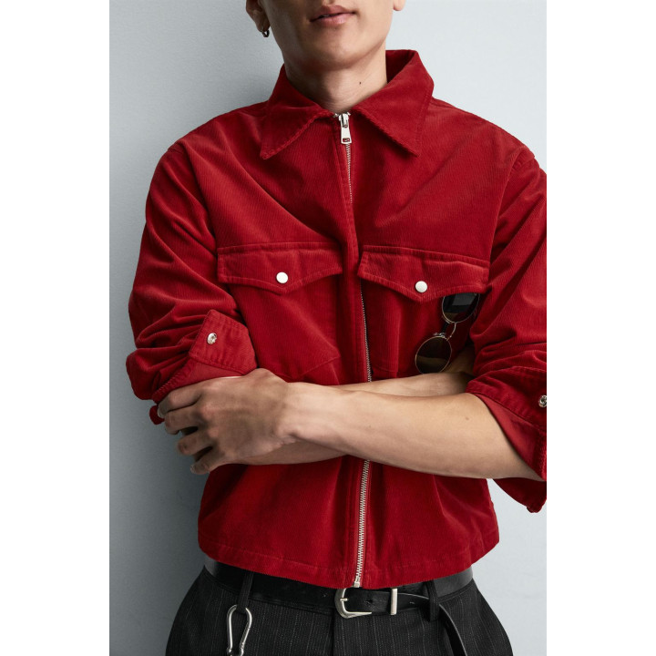 КУРТКА-РУБАШКА BOXY FIT ИЗ ВЕЛЬВЕТА