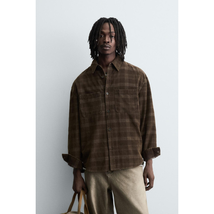 РУБАШКА ВЕЛЬВЕТОВАЯ В КЛЕТКУ