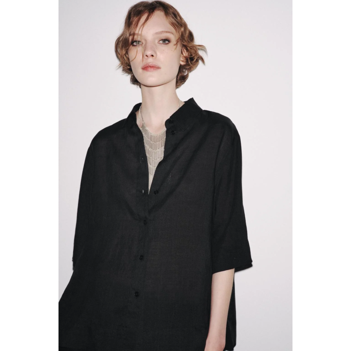 РУБАШКА ИЗ СМЕСОВОЙ ТКАНИ РАМИ ZW