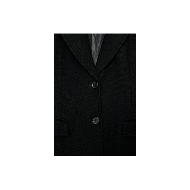 WOOL COAT WITH FAUX FUR COLLAR ZW COLLECTION