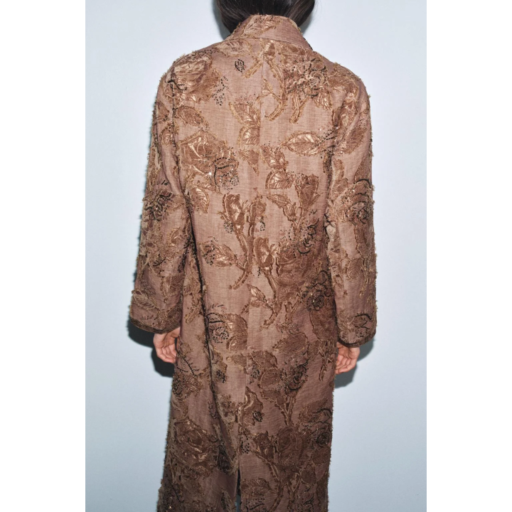 ДЛИННОЕ ПАЛЬТО С ВЫШИВКОЙ — ZW COLLECTION LIMITED EDITION