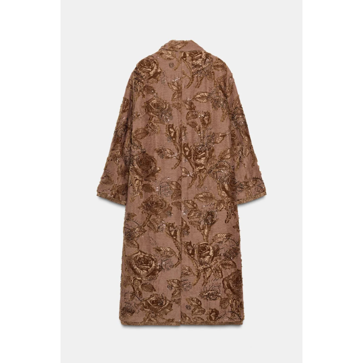 ДЛИННОЕ ПАЛЬТО С ВЫШИВКОЙ — ZW COLLECTION LIMITED EDITION