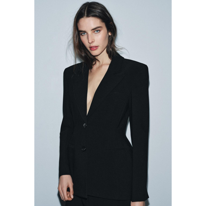 БЛЕЙЗЕР ОБЛЕГАЮЩЕГО КРОЯ С ДЕКОРАТИВНОЙ СТРОЧКОЙ — ZW COLLECTION