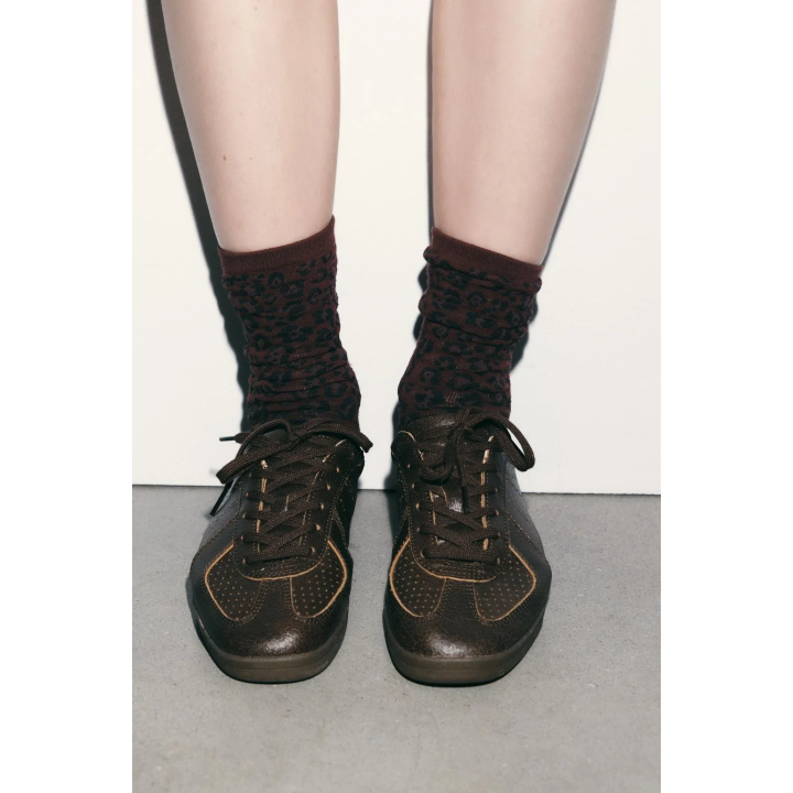 ЖАККАРДОВЫЕ НОСКИ С АНИМАЛИСТИЧЕСКИМ ПРИНТОМ