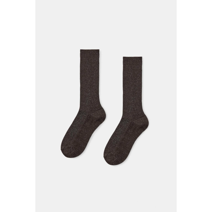 НОСКИ В РУБЧИК С БЛЕСТЯЩЕЙ НИТЬЮ