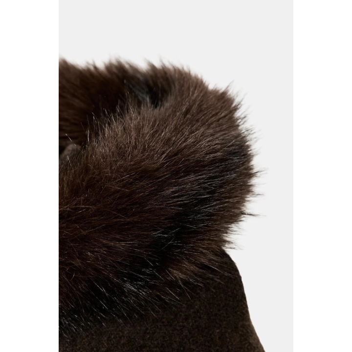 ТРИКОТАЖНАЯ НАКИДКА С МЕХОМ