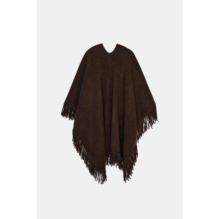 ТРИКОТАЖНАЯ НАКИДКА С БАХРОМОЙ