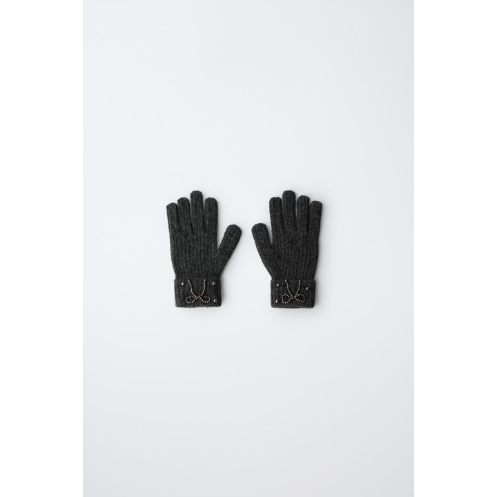 ВЯЗАНЫЕ ПЕРЧАТКИ С БУСИНАМИ