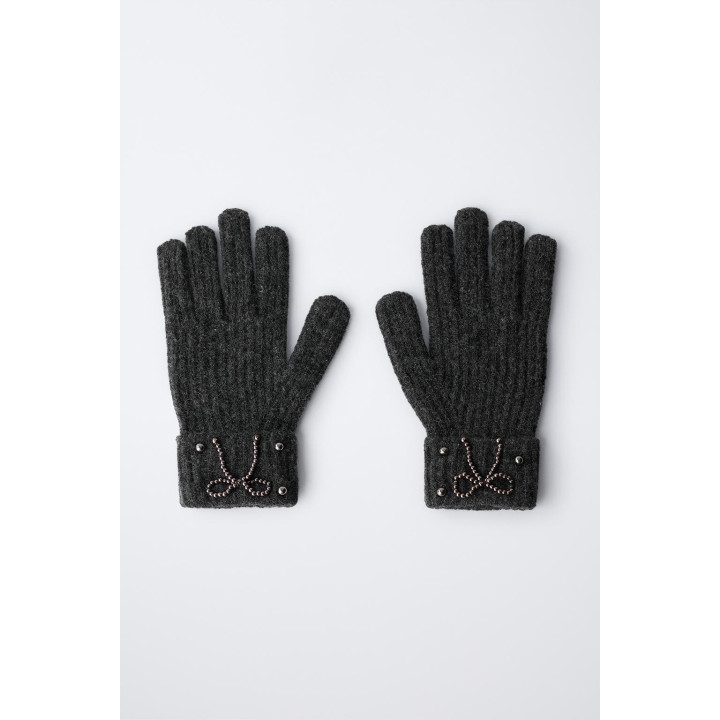 ВЯЗАНЫЕ ПЕРЧАТКИ С БУСИНАМИ