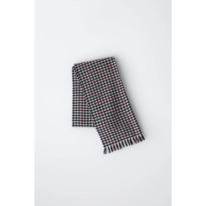 ШАРФ SOFT TOUCH В КЛЕТКУ «ГУСИНАЯ ЛАПКА»