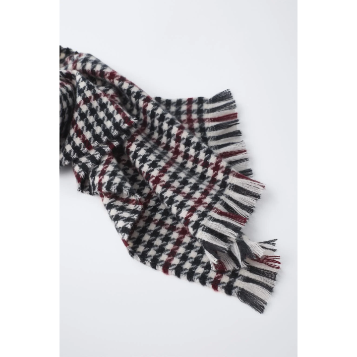 ШАРФ SOFT TOUCH В КЛЕТКУ «ГУСИНАЯ ЛАПКА»