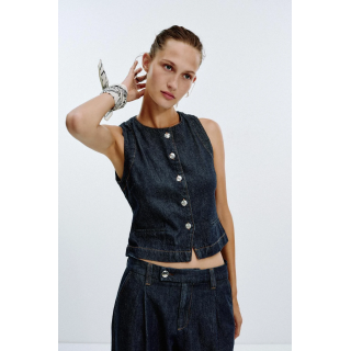ДЖИНСОВЫЙ ЖИЛЕТ Z1975 ОБЛЕГАЮЩЕГО КРОЯ