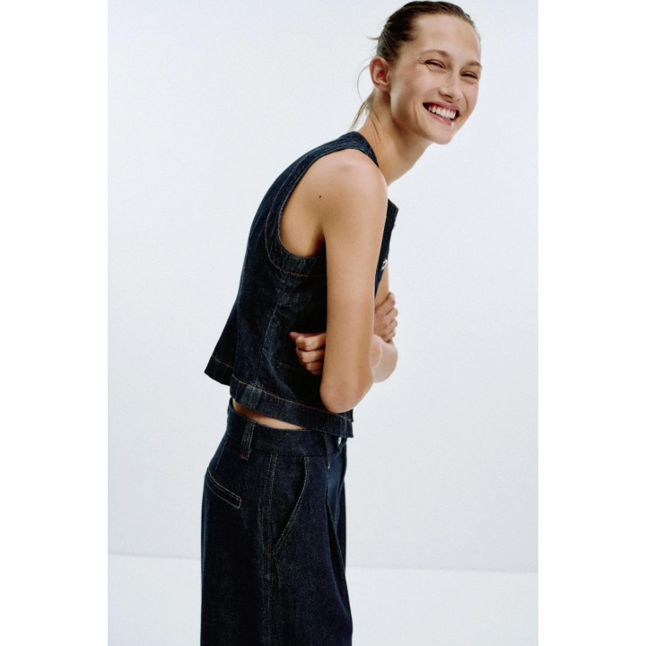 ДЖИНСОВЫЙ ЖИЛЕТ Z1975 ОБЛЕГАЮЩЕГО КРОЯ