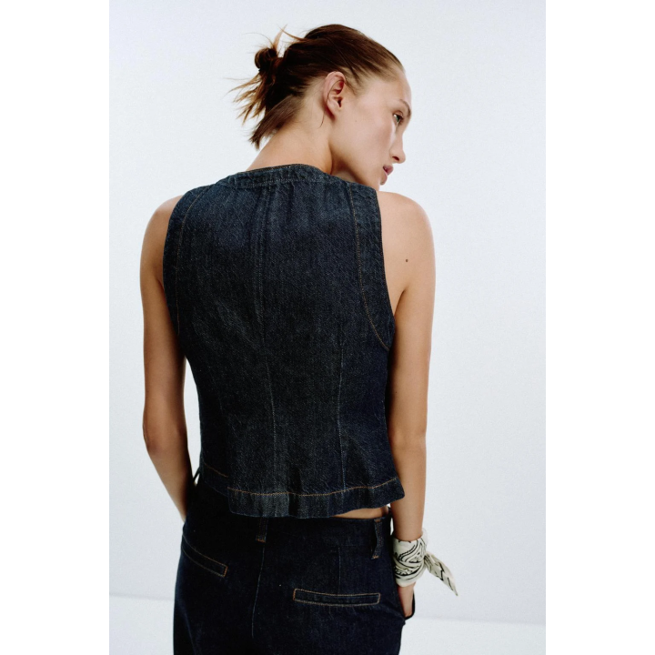 ДЖИНСОВЫЙ ЖИЛЕТ Z1975 ОБЛЕГАЮЩЕГО КРОЯ