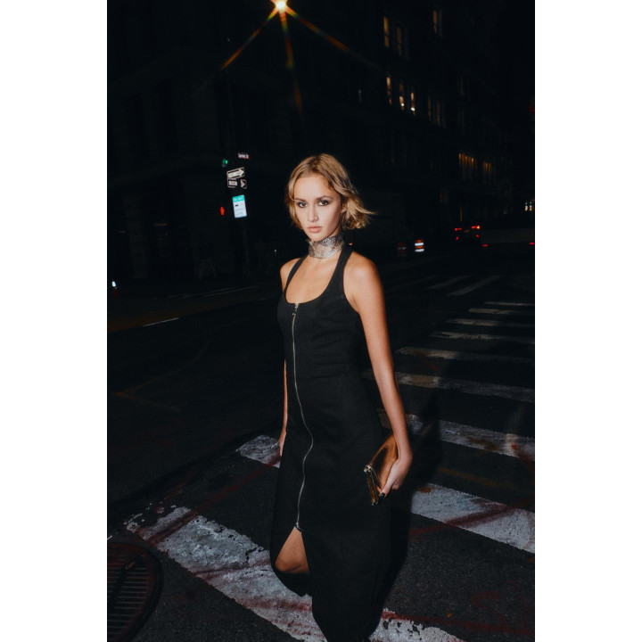 ДЖИНСОВОЕ ПЛАТЬЕ МИДИ С ЭФФЕКТОМ ВОЩЕНИЯ Z1975