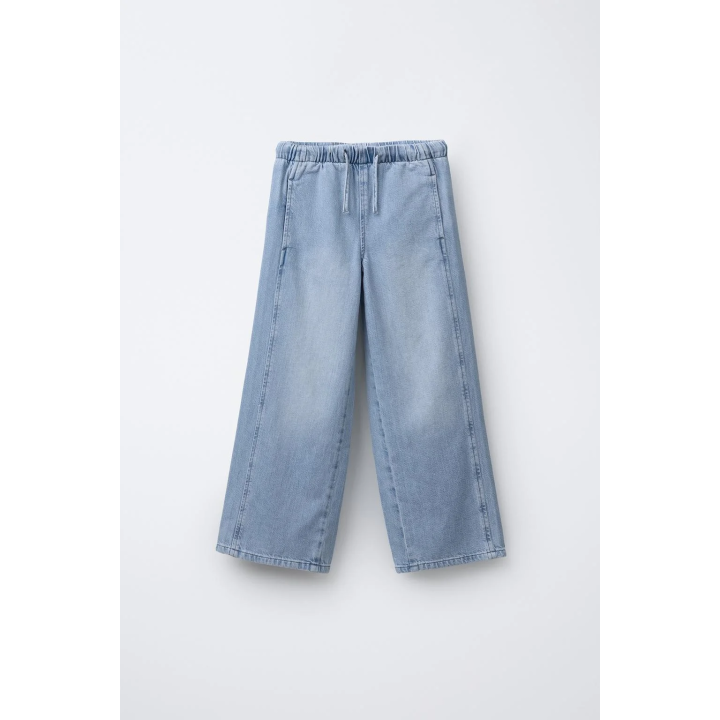 ДЖИНСЫ WIDE LEG СО ШНУРКАМИ