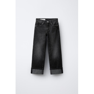 ПРЯМЫЕ ДЖИНСЫ С ОТВОРОТАМИ СНИЗУ