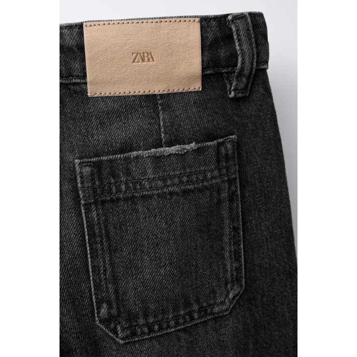 ПРЯМЫЕ ДЖИНСЫ С ОТВОРОТАМИ СНИЗУ