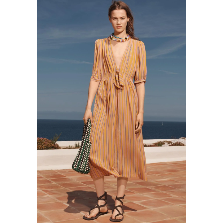 LIMITED EDITION STRIPED MIDI DRESS