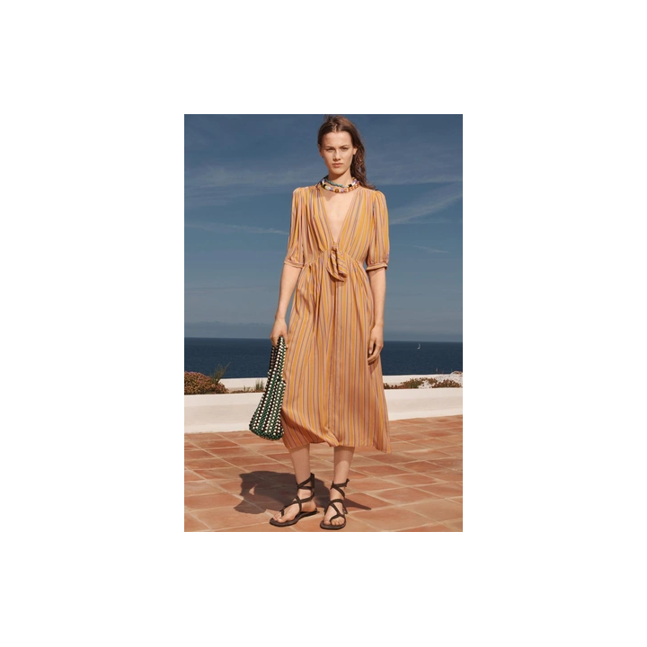 LIMITED EDITION STRIPED MIDI DRESS