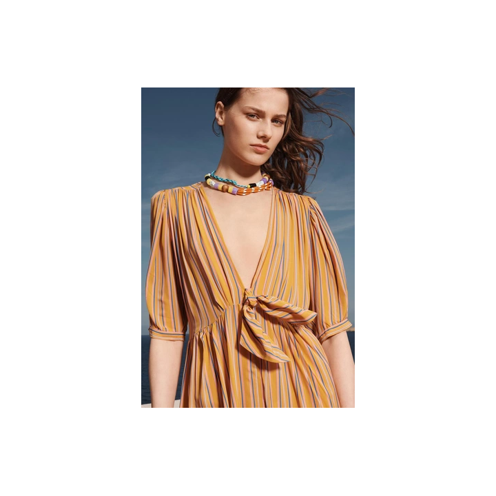 LIMITED EDITION STRIPED MIDI DRESS