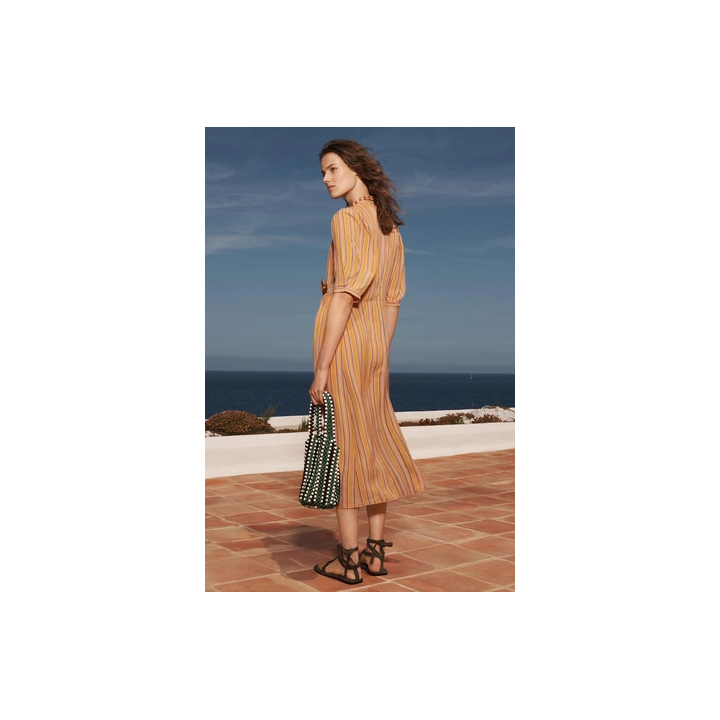 LIMITED EDITION STRIPED MIDI DRESS