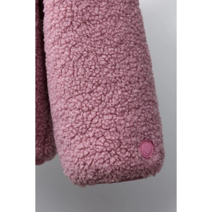 КУРТКА ИЗ ИСКУССТВЕННОЙ ОВЧИНЫ С КАПЮШОНОМ