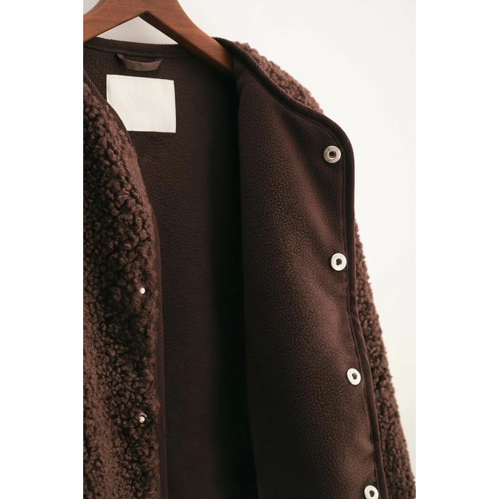 Полушубок из искусственного меха zara timeless