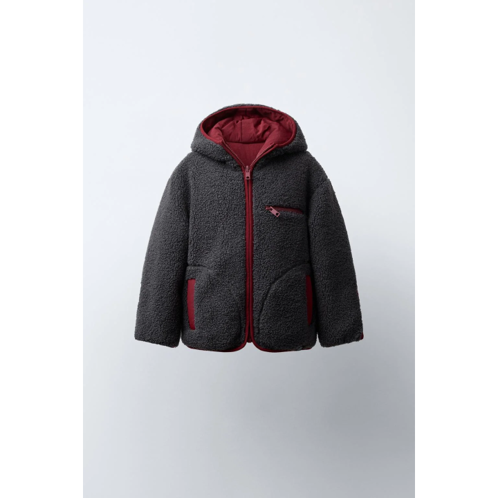 ДВУСТОРОННЯЯ НЕПРОМОКАЕМАЯ КУРТКА ИЗ ИСКУССТВЕННОЙ ОВЧИНЫ