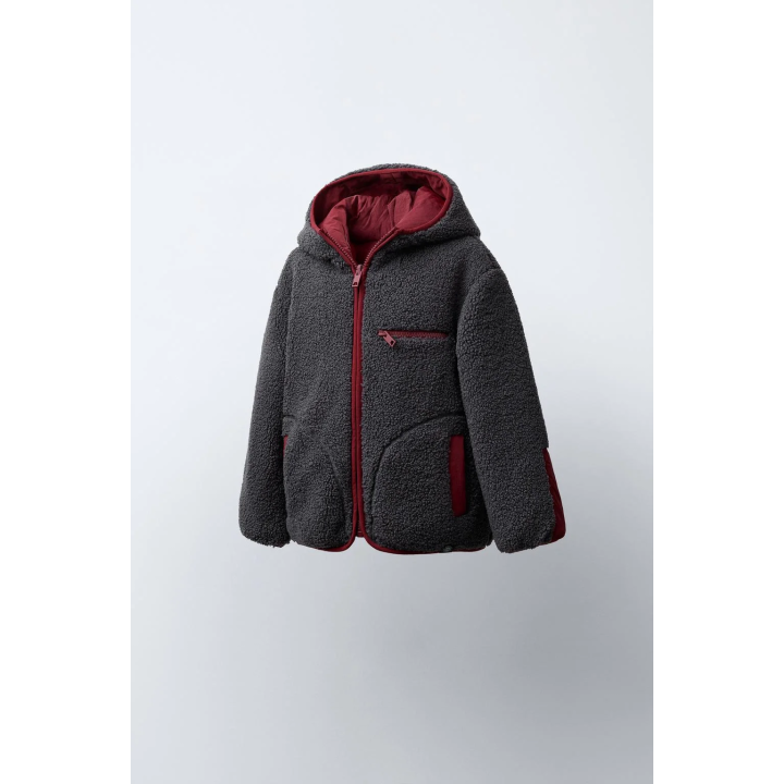 ДВУСТОРОННЯЯ НЕПРОМОКАЕМАЯ КУРТКА ИЗ ИСКУССТВЕННОЙ ОВЧИНЫ