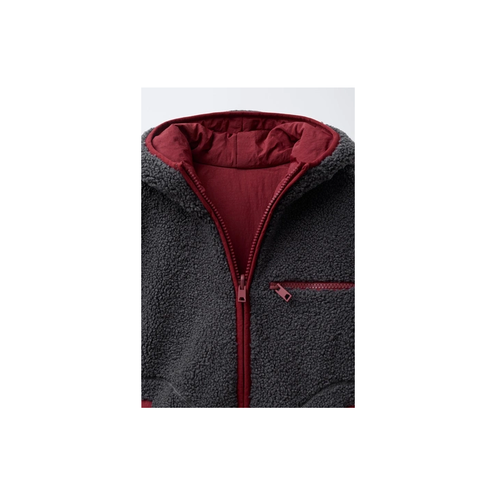 ДВУСТОРОННЯЯ НЕПРОМОКАЕМАЯ КУРТКА ИЗ ИСКУССТВЕННОЙ ОВЧИНЫ