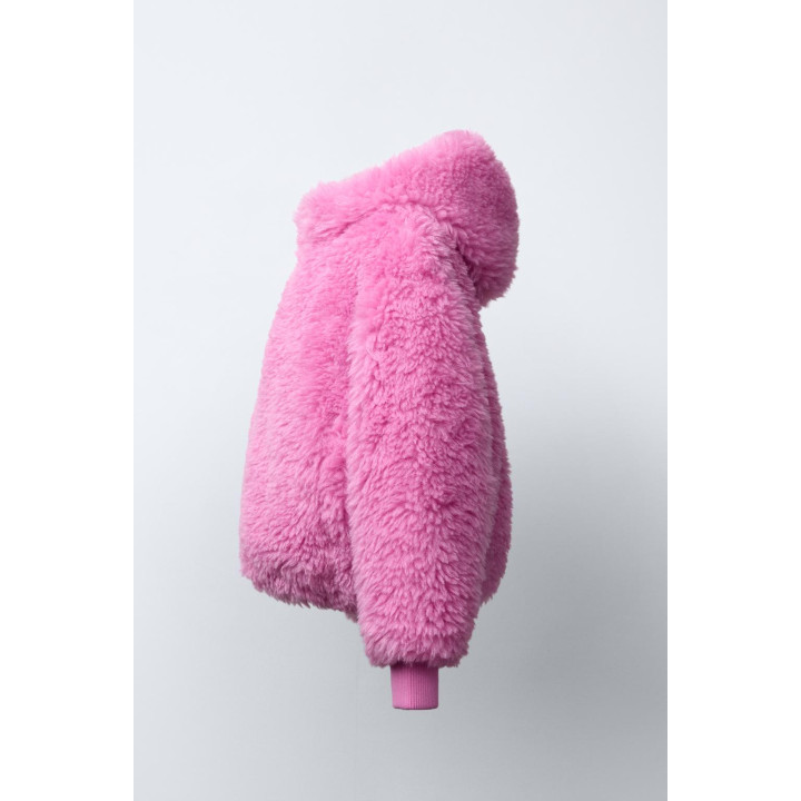 КУРТКА ИЗ ИСКУССТВЕННОГО МЕХА С КАПЮШОНОМ