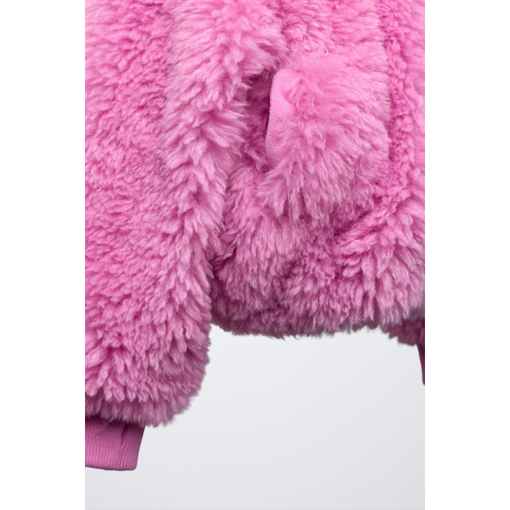 КУРТКА ИЗ ИСКУССТВЕННОГО МЕХА С КАПЮШОНОМ