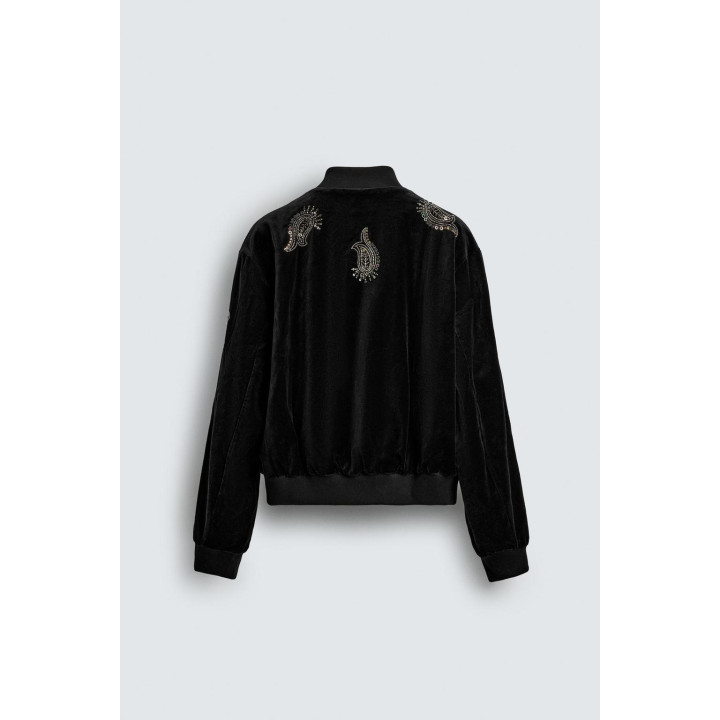 ВЕЛЬВЕТОВЫЙ БОМБЕР С ВЫШИВКОЙ – LIMITED EDITION