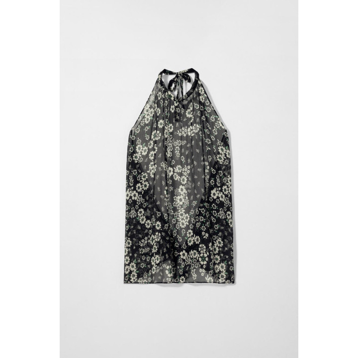 Топ-бандо из шелка halter kate moss x zara