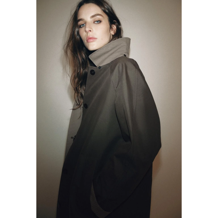 ДВУСТОРОННИЙ ТРЕНЧ С ВОРОТНИКОМ ИЗ ИСКУССТВЕННОГО МЕХА — ZW COLLECTION