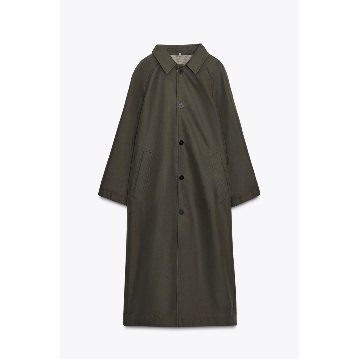 ДВУСТОРОННИЙ ТРЕНЧ С ВОРОТНИКОМ ИЗ ИСКУССТВЕННОГО МЕХА — ZW COLLECTION